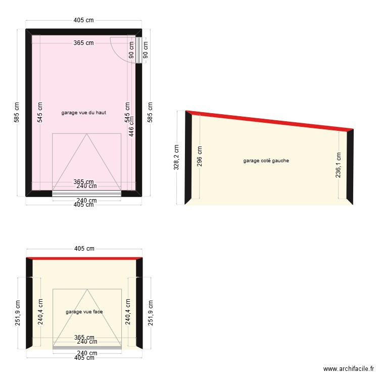 plan garage 20metre carré. Plan de 4 pièces et 45 m2