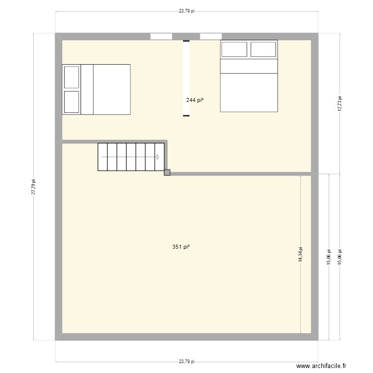 mezzanine. Plan de 0 pièce et 0 m2