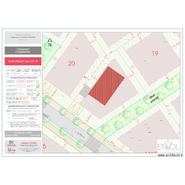 Implantation-Parcelle 18. Plan de 0 pièce et 0 m2