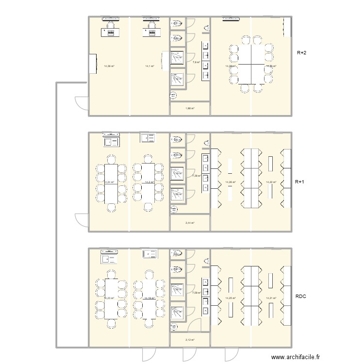 LEGENDRE CHANTIER GENAS. Plan de 30 pièces et 212 m2