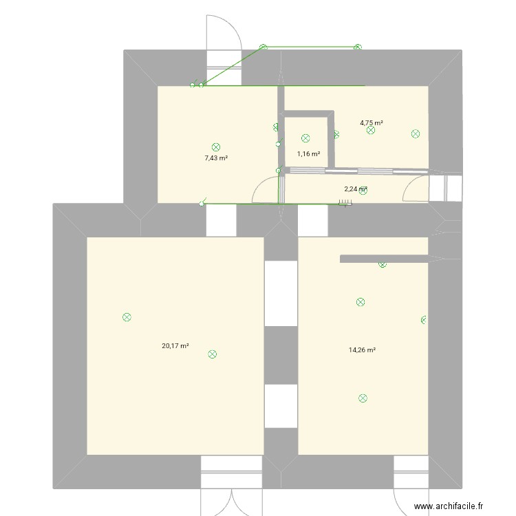 elec. Plan de 6 pièces et 50 m2