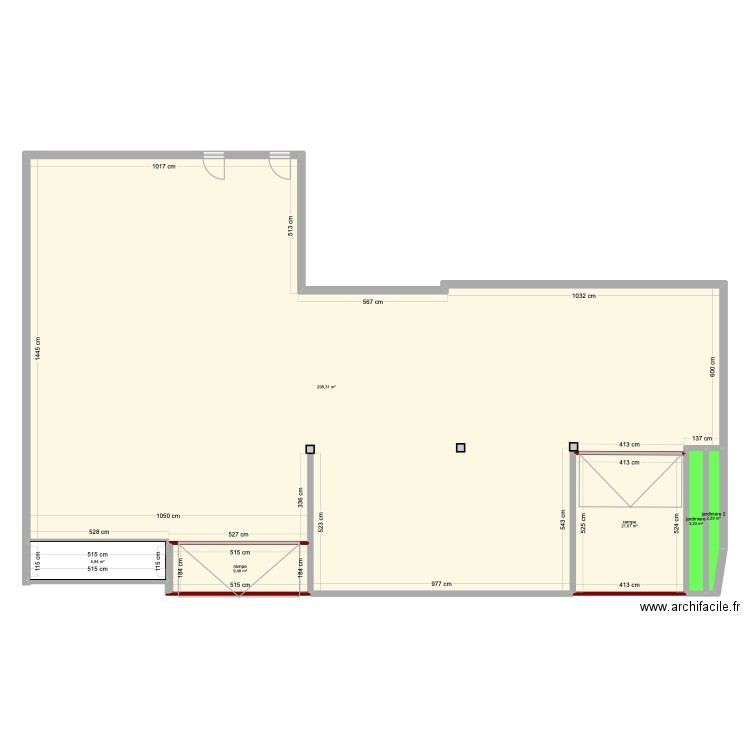 SCI LOUPIAS.   PARKING BNP. Plan de 6 pièces et 341 m2