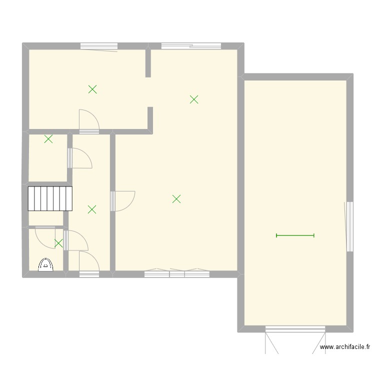 floreal 287. Plan de 5 pièces et 111 m2