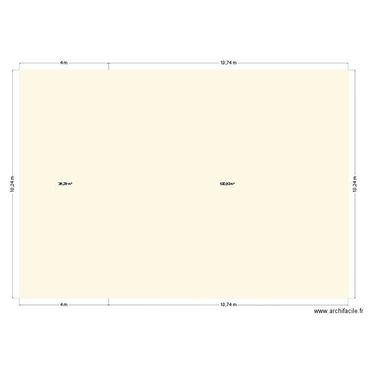 margot. Plan de 2 pièces et 136 m2