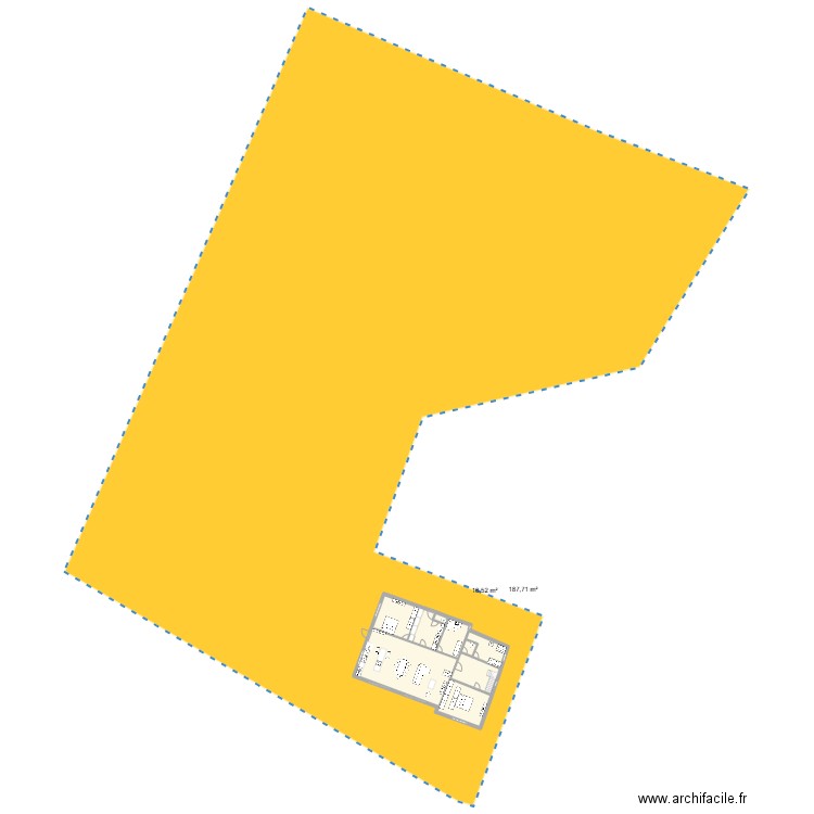 MAISO? ETRELLES. Plan de 2 pièces et 204 m2