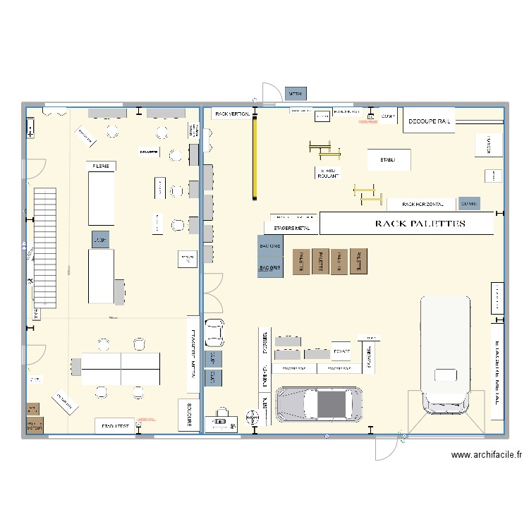 upgrade rdc avec garage. Plan de 1 pièce et 326 m2