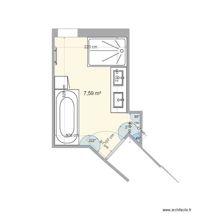 sdb lucie 2. Plan de 0 pièce et 0 m2