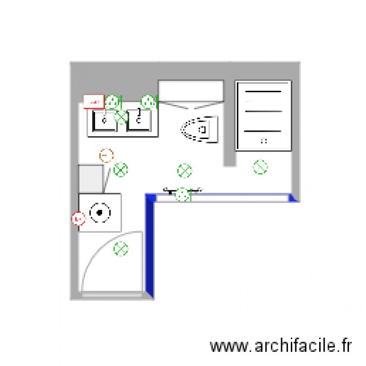 SALLE DE BAIN. Plan de 0 pièce et 0 m2