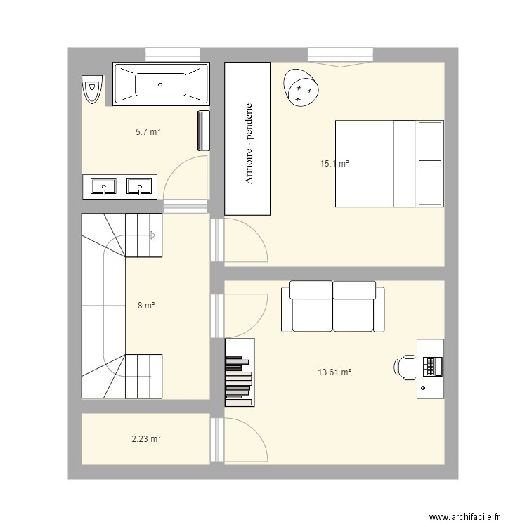 premier etage. Plan de 0 pièce et 0 m2