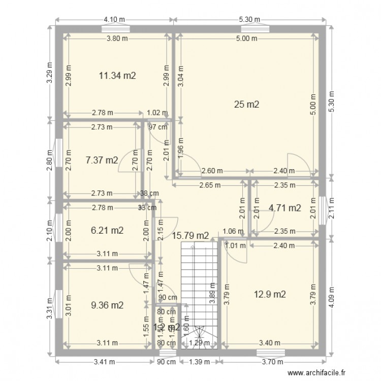 1er etage maison. Plan de 0 pièce et 0 m2