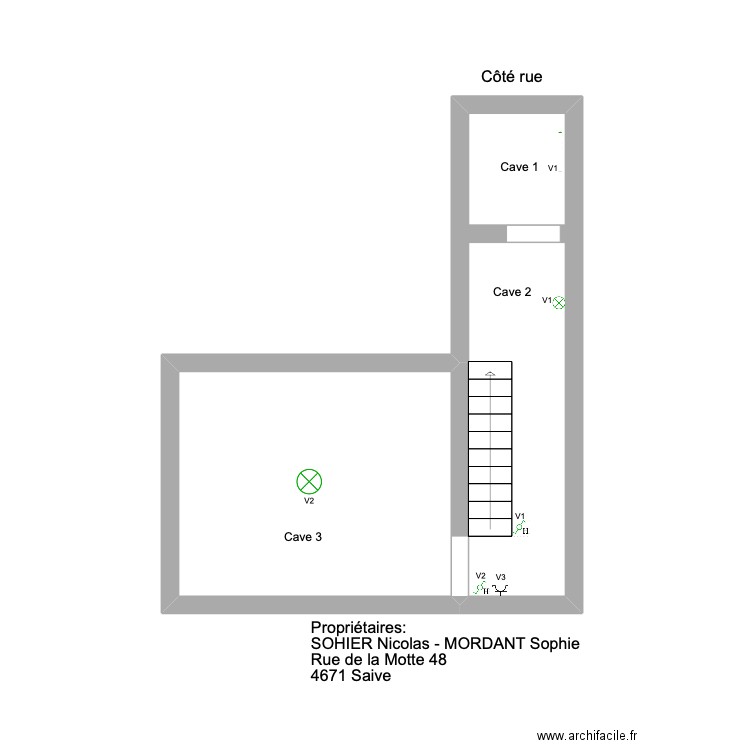 Maison moi cave. Plan de 0 pièce et 0 m2