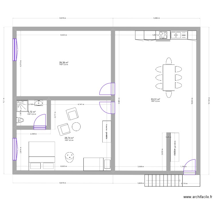 Bâtiment Rte de la Scheulte 8. Plan de 9 pièces et 359 m2