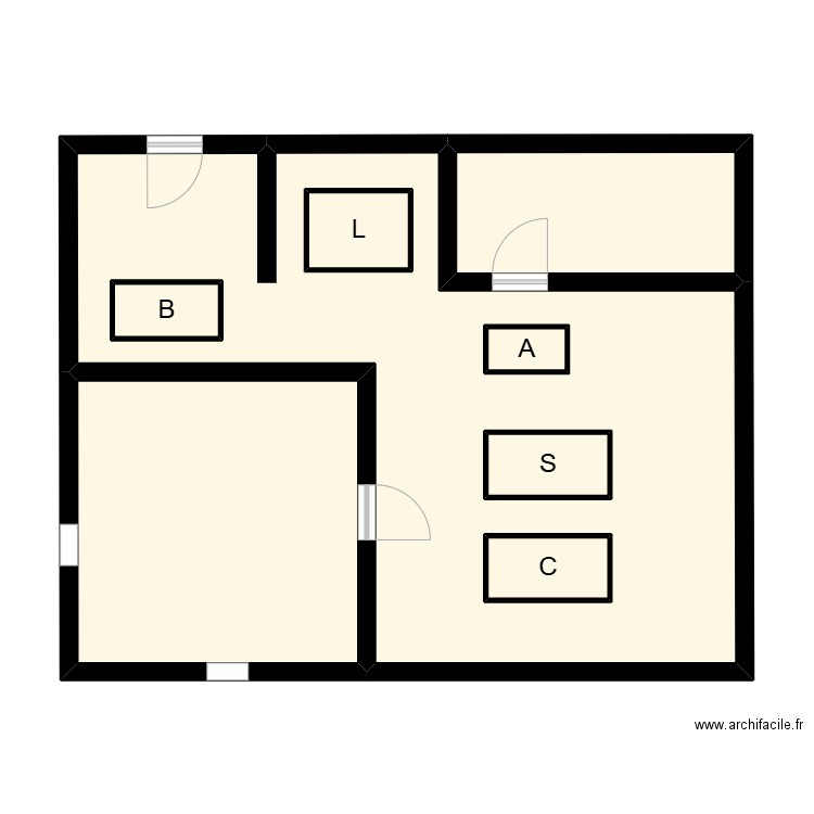 Tema. Plan de 8 pièces et 74 m2