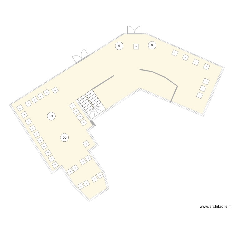 TABLE TATA. Plan de 1 pièce et 128 m2