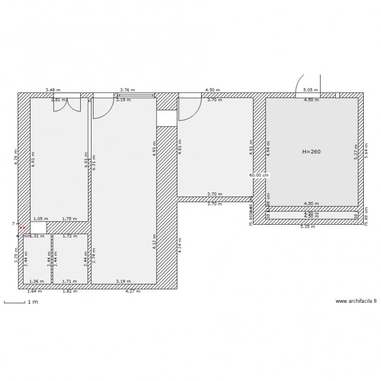 atelier existant v1. Plan de 0 pièce et 0 m2