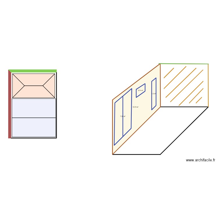 terrasse. Plan de 0 pièce et 0 m2