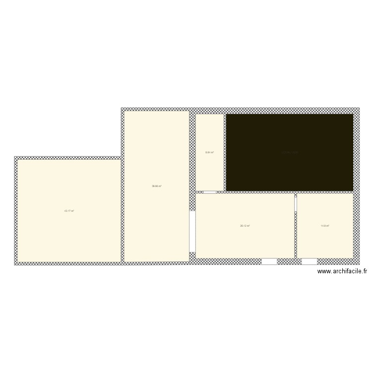 METZ1000 - 0 RDC MAISON A001. Plan de 6 pièces et 173 m2