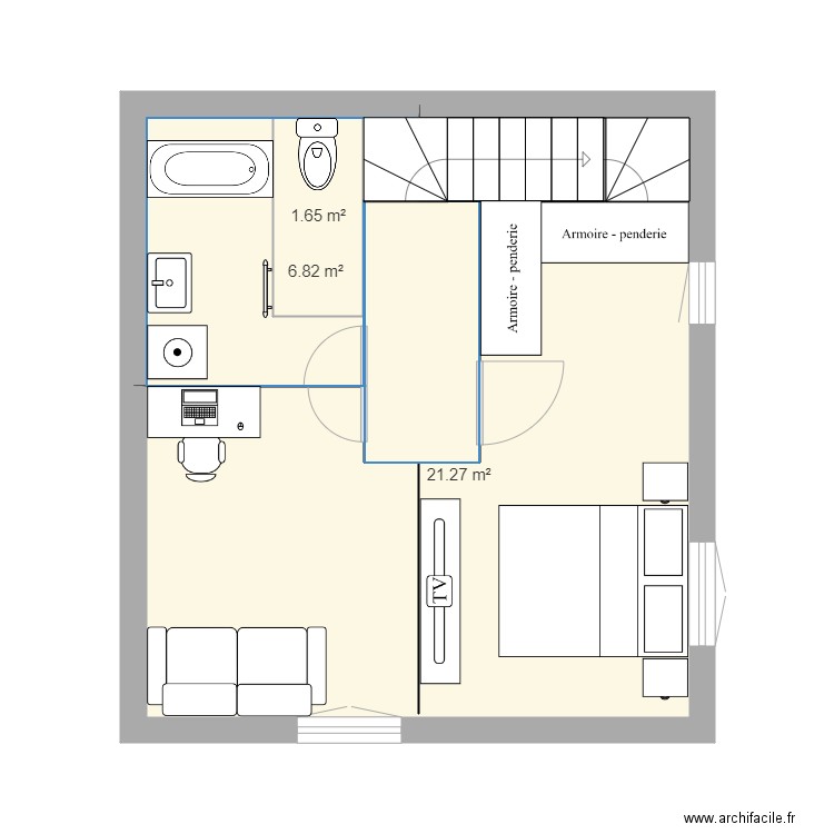 modification premier etage 1. Plan de 0 pièce et 0 m2