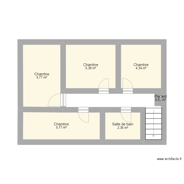 plan du haut maison st amand. Plan de 6 pièces et 23 m2