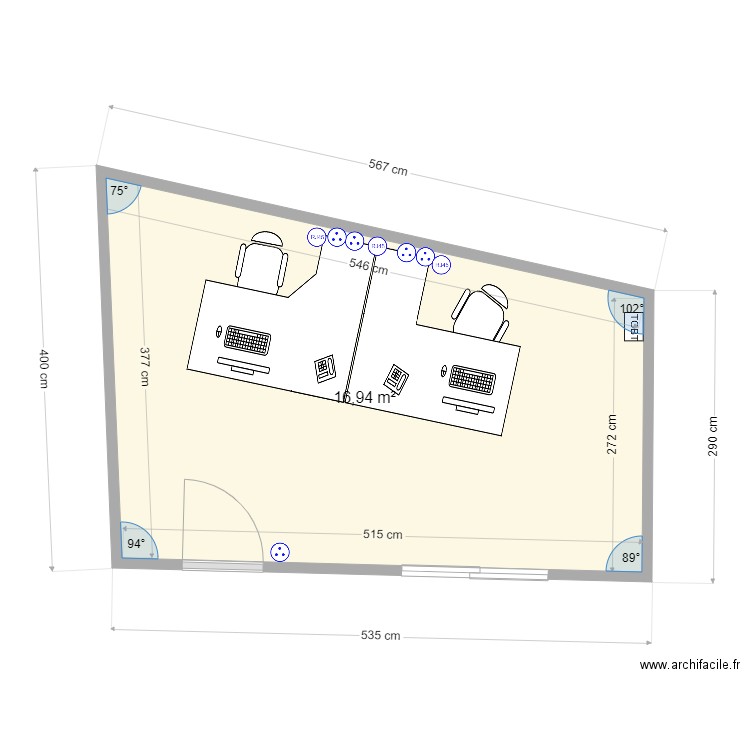 BUREAU. Plan de 0 pièce et 0 m2