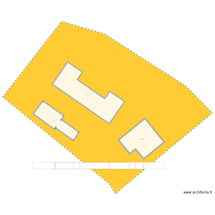 essai avec terrain. Plan de 3 pièces et 483 m2