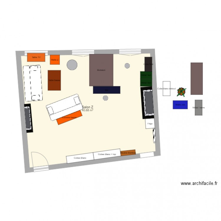 Salon test 2. Plan de 0 pièce et 0 m2