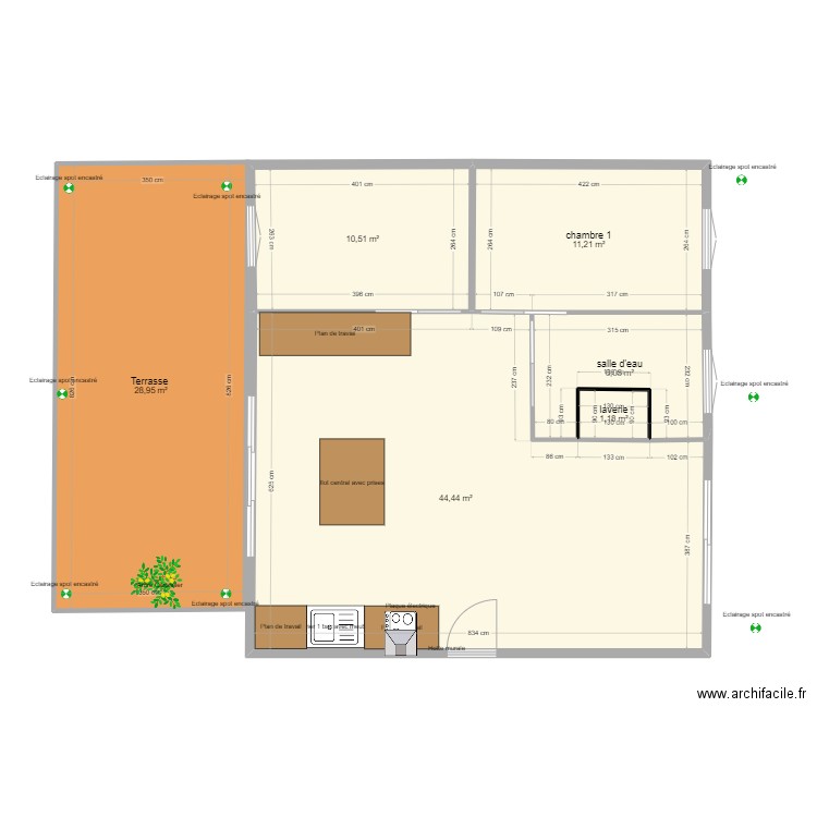 12 L DEBRAY N°3. Plan de 6 pièces et 102 m2