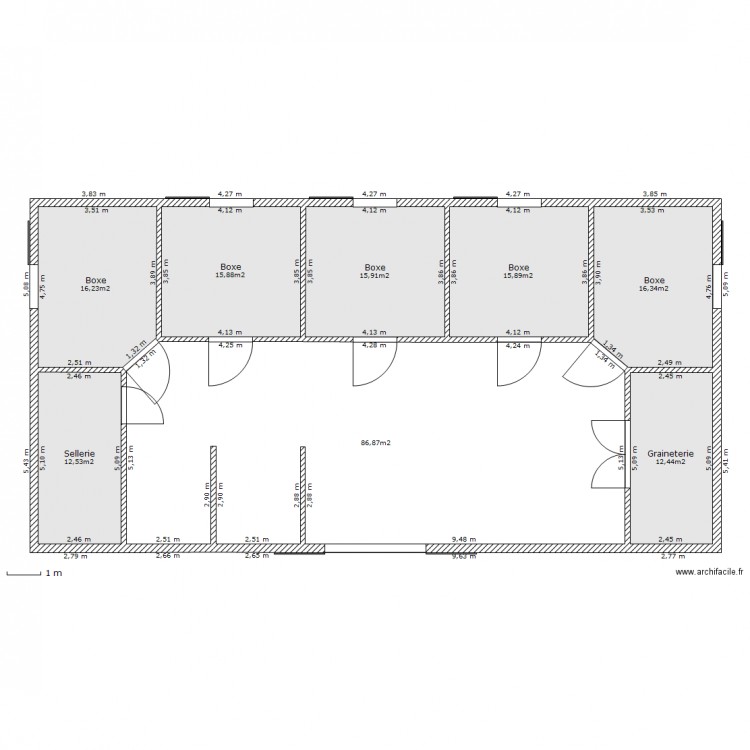 Ecurie etalons. Plan de 0 pièce et 0 m2