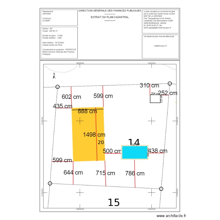 plan terrain. Plan de 0 pièce et 0 m2