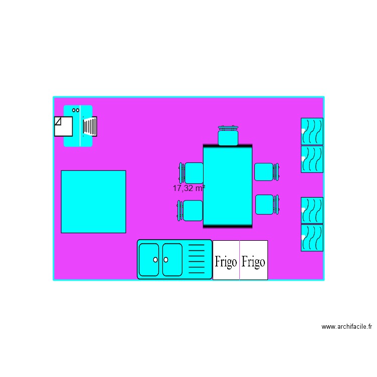 cuisine + couloir 1er. Plan de 0 pièce et 0 m2