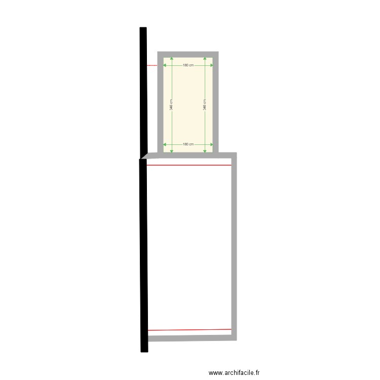 Plan au 22/10/2024 17h55. Plan de 1 pièce et 6 m2