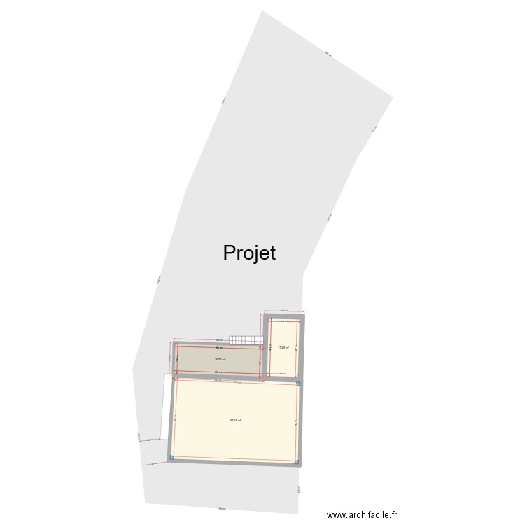 Projet RDF_Cadastre_évol-002. Plan de 3 pièces et 140 m2