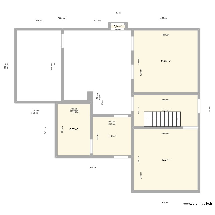 SART. Plan de 6 pièces et 52 m2