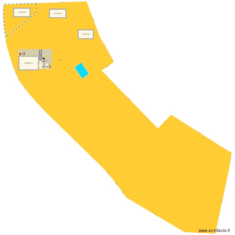 Saint Jurs 2. Plan de 3 pièces et 260 m2