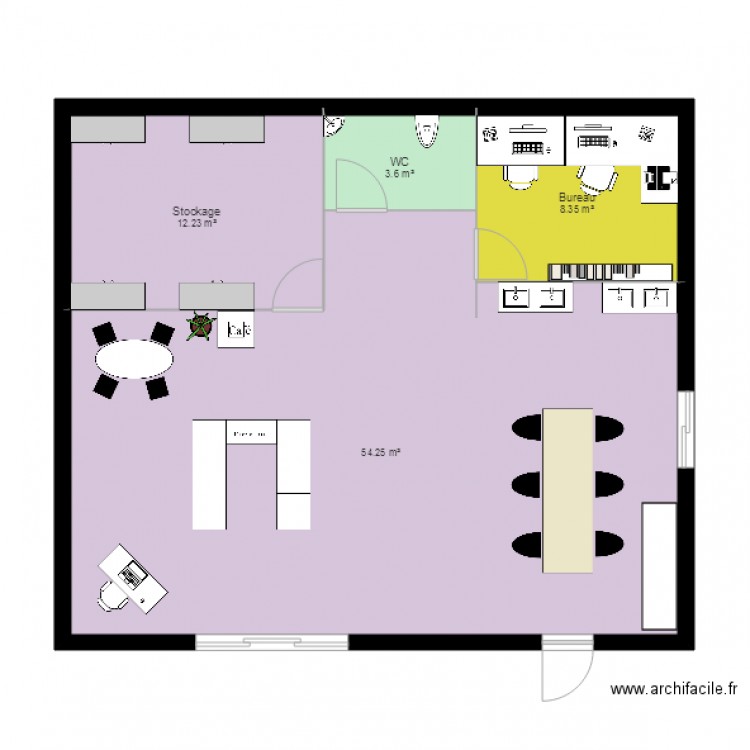 Magasin. Plan de 0 pièce et 0 m2