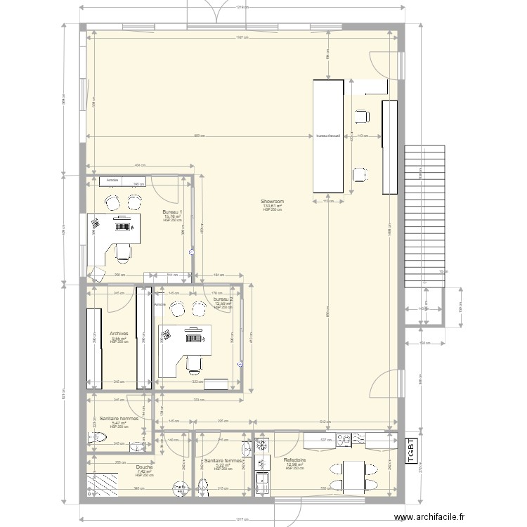 dacof rdc 20. Plan de 0 pièce et 0 m2