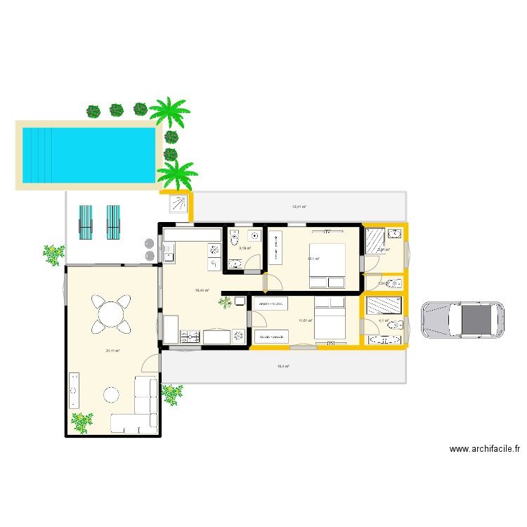 Martine Ott plan 2. Plan de 10 pièces et 114 m2