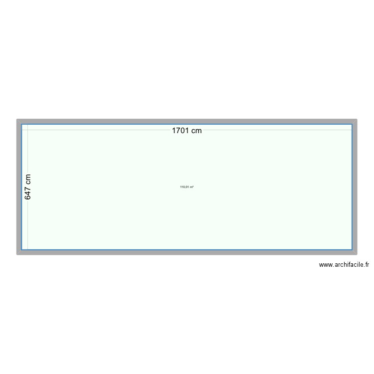 Projet maison. Plan de 1 pièce et 110 m2