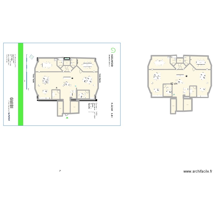 AARAU V2. Plan de 18 pièces et 447 m2