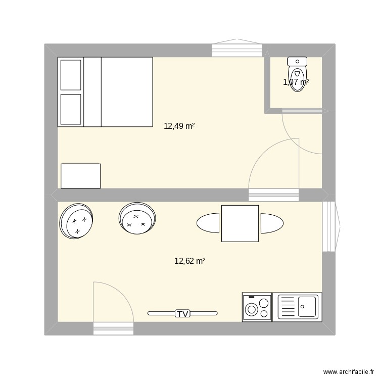 projet cabanon. Plan de 0 pièce et 0 m2