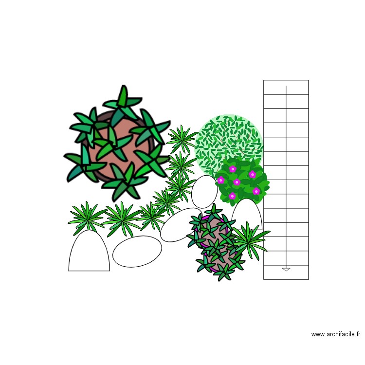 Jardin japonais gauche. Plan de 0 pièce et 0 m2