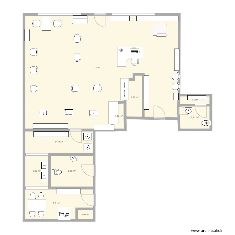 salon. Plan de 0 pièce et 0 m2