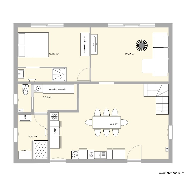 Gîte 2. Plan de 0 pièce et 0 m2