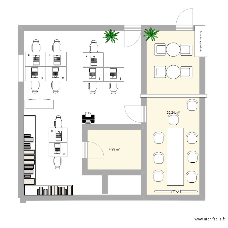 RDJ CHALET- hyp 2 Prod_Mkg. Plan de 2 pièces et 25 m2