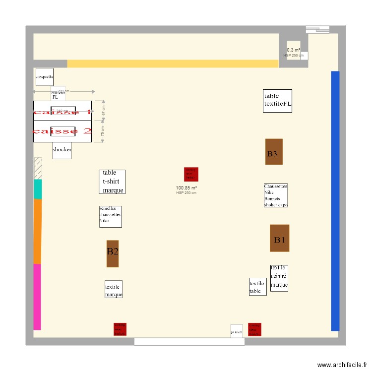 Foot Locker plan. Plan de 0 pièce et 0 m2