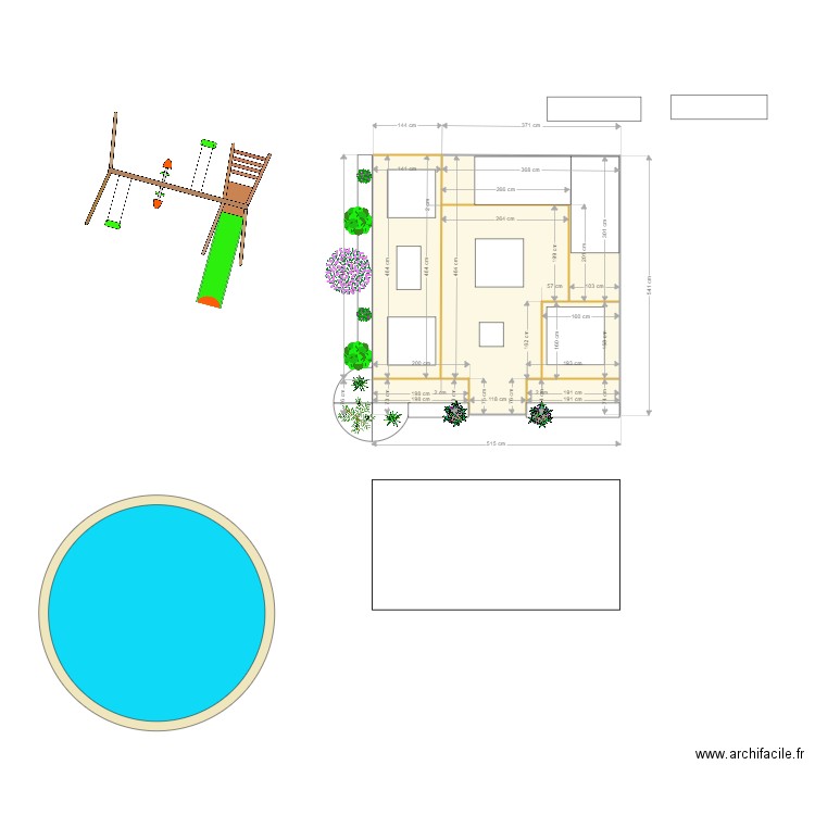 jardin. Plan de 0 pièce et 0 m2