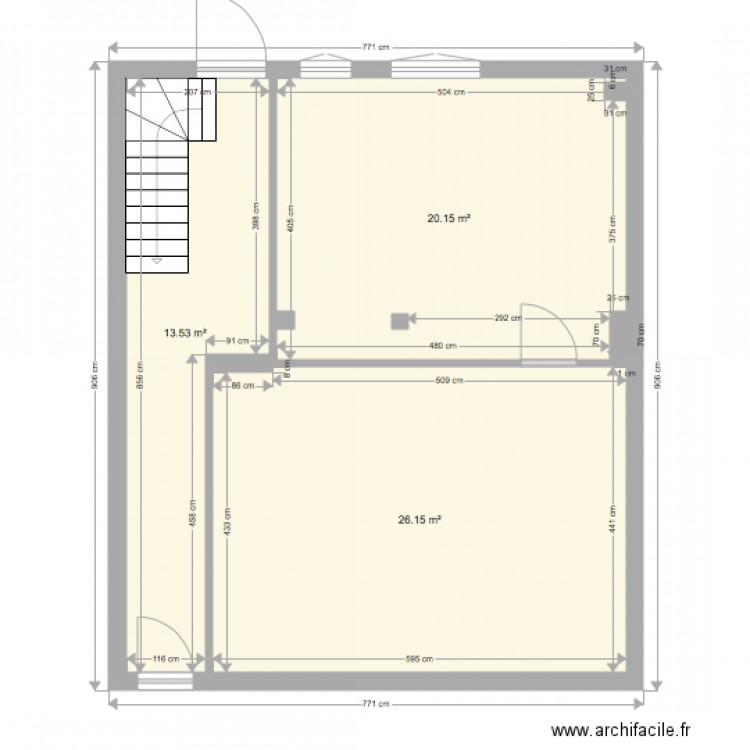 rdc boulangerie. Plan de 0 pièce et 0 m2