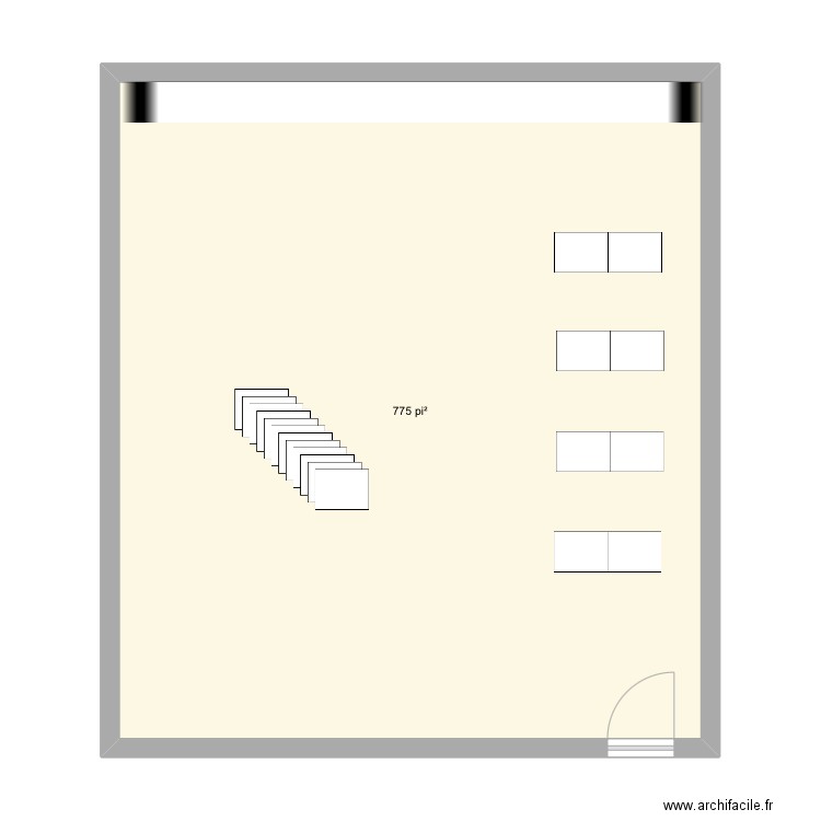 Class. Plan de 1 pièce et 72 m2