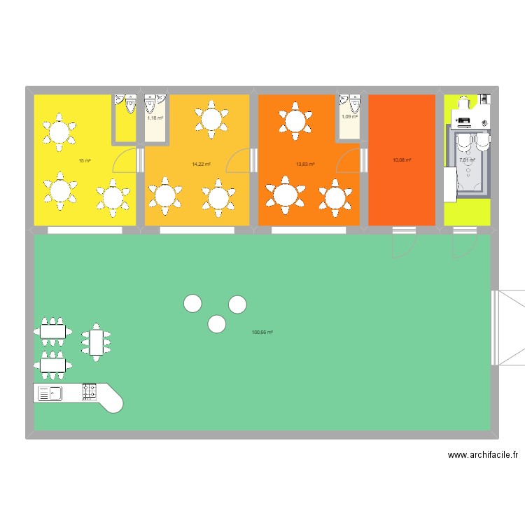  al boustane. Plan de 8 pièces et 163 m2