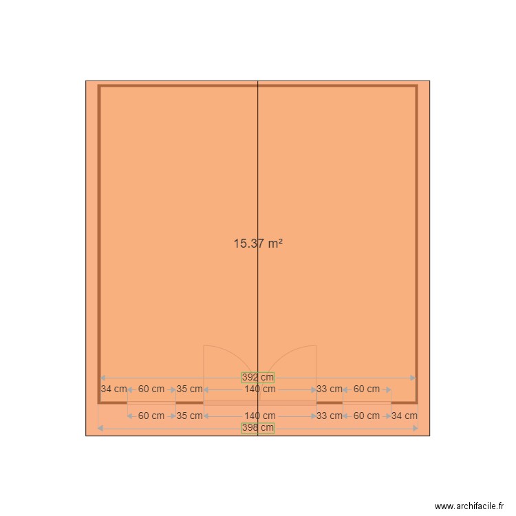 PLAN ABRI DE JARDIN VUE DE DESSUS. Plan de 0 pièce et 0 m2